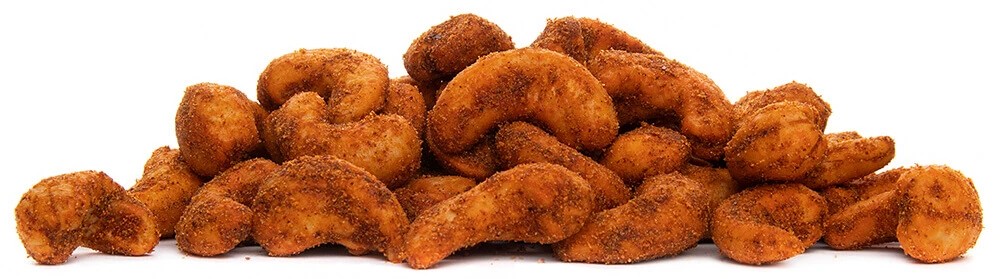 Pražené kešu ořechy s chilli a BBQ